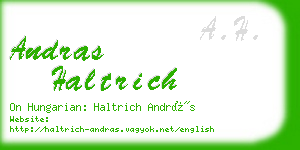 andras haltrich business card